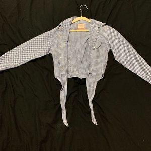 Vintage tie up shirt, cowgirl vibe